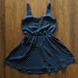 Mimi Chica Navy Polka Dot Dress